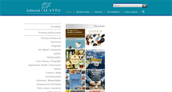 Desktop Screenshot of editorialacanto.com